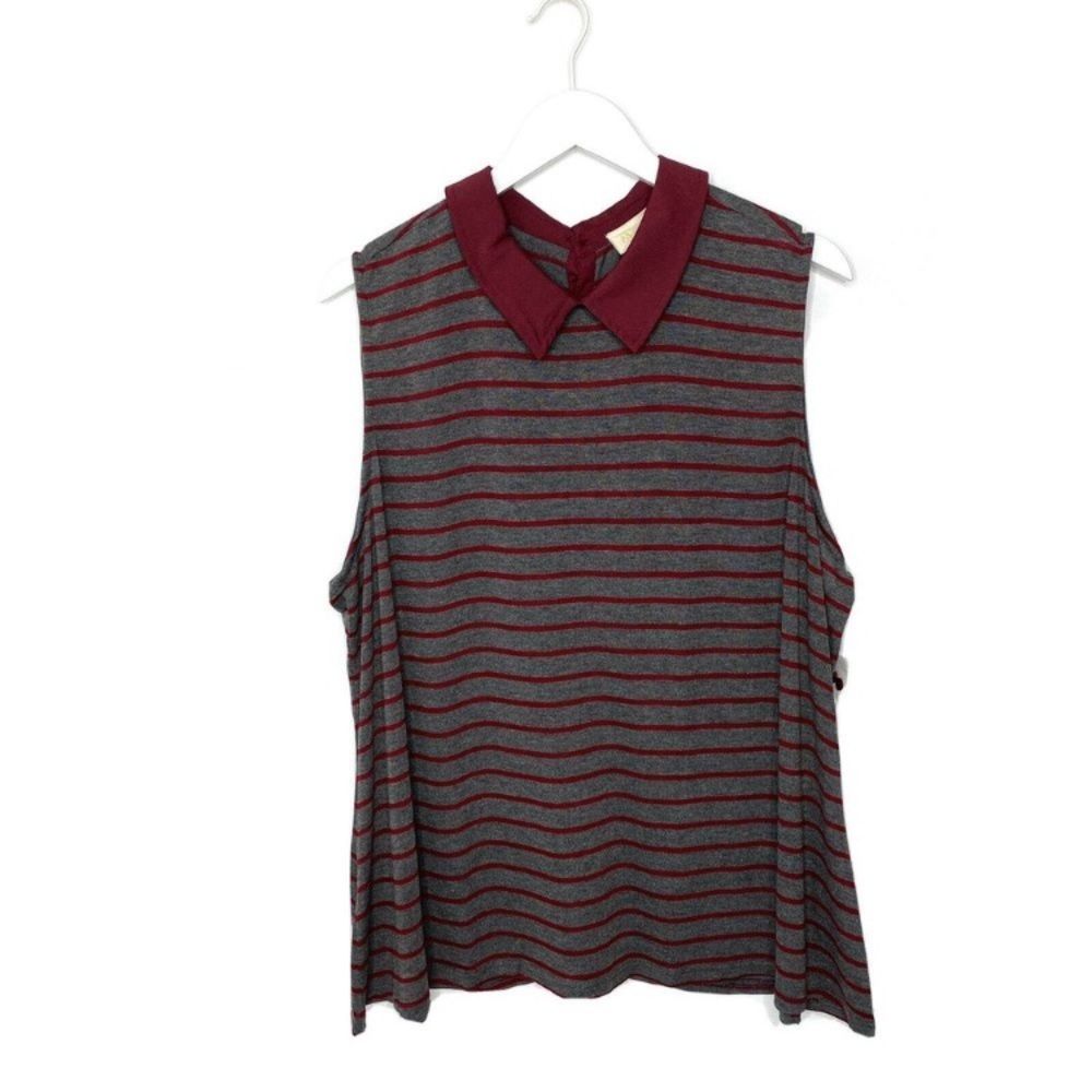 ModCloth | Declare & Contrast Striped Collared Top - Picture 9 of 10